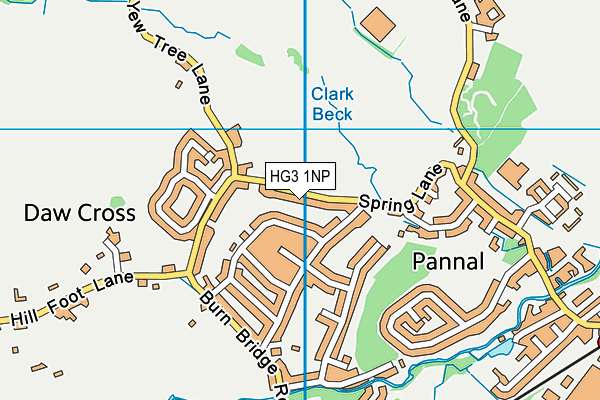HG3 1NP map - OS VectorMap District (Ordnance Survey)