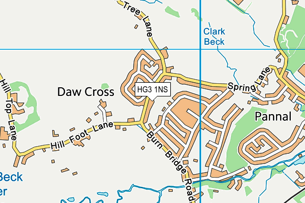 HG3 1NS map - OS VectorMap District (Ordnance Survey)