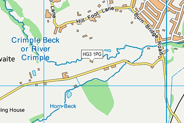 HG3 1PG map - OS VectorMap District (Ordnance Survey)