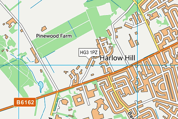 HG3 1PZ map - OS VectorMap District (Ordnance Survey)