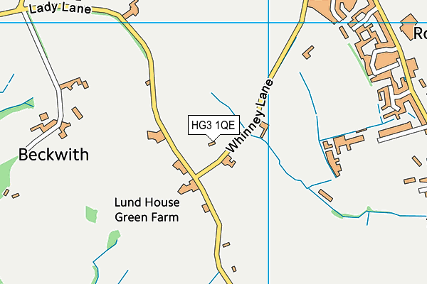 HG3 1QE map - OS VectorMap District (Ordnance Survey)