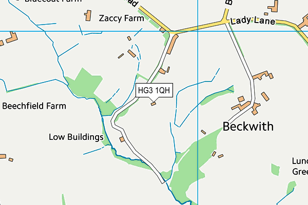 Map of QUARRY BOTTOM FARM LTD at district scale