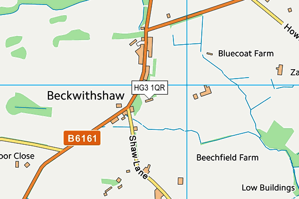 HG3 1QR map - OS VectorMap District (Ordnance Survey)