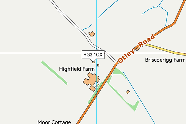 HG3 1QX map - OS VectorMap District (Ordnance Survey)