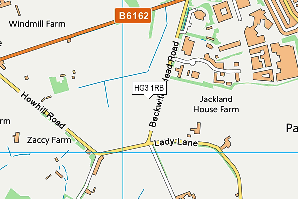 HG3 1RB map - OS VectorMap District (Ordnance Survey)