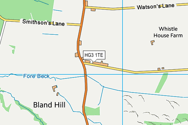 HG3 1TE map - OS VectorMap District (Ordnance Survey)
