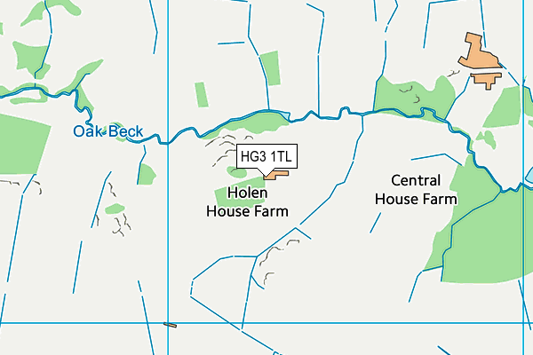 HG3 1TL map - OS VectorMap District (Ordnance Survey)