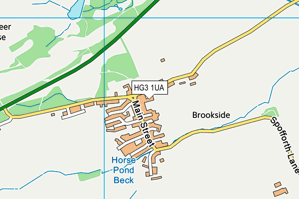 HG3 1UA map - OS VectorMap District (Ordnance Survey)