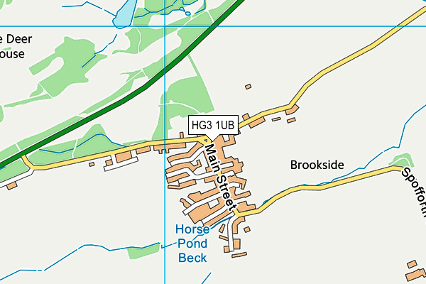 HG3 1UB map - OS VectorMap District (Ordnance Survey)