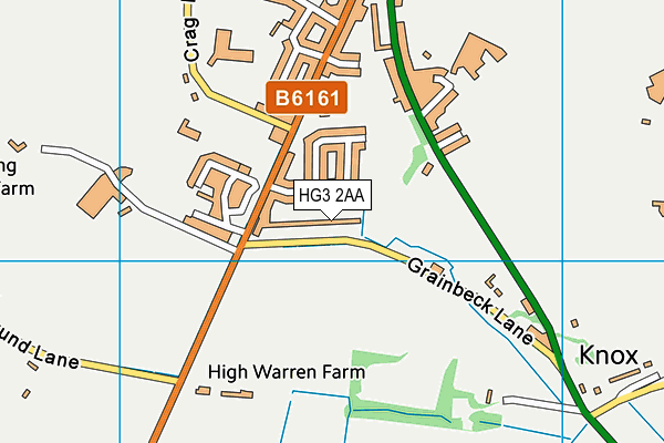 HG3 2AA map - OS VectorMap District (Ordnance Survey)