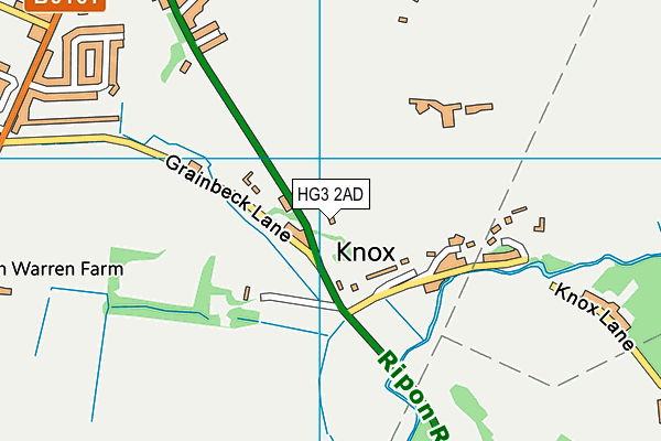 HG3 2AD map - OS VectorMap District (Ordnance Survey)
