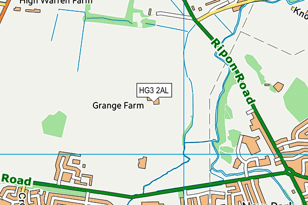 HG3 2AL map - OS VectorMap District (Ordnance Survey)