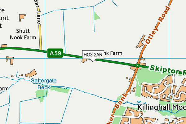 HG3 2AR map - OS VectorMap District (Ordnance Survey)