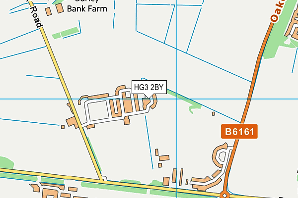 HG3 2BY map - OS VectorMap District (Ordnance Survey)