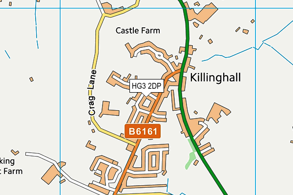 Killinghall Cricket Ground map (HG3 2DP) - OS VectorMap District (Ordnance Survey)