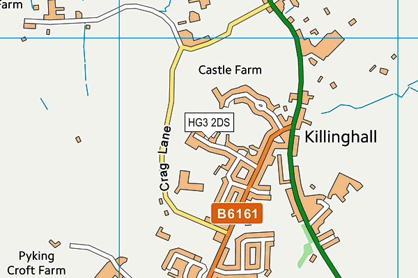 HG3 2DS map - OS VectorMap District (Ordnance Survey)