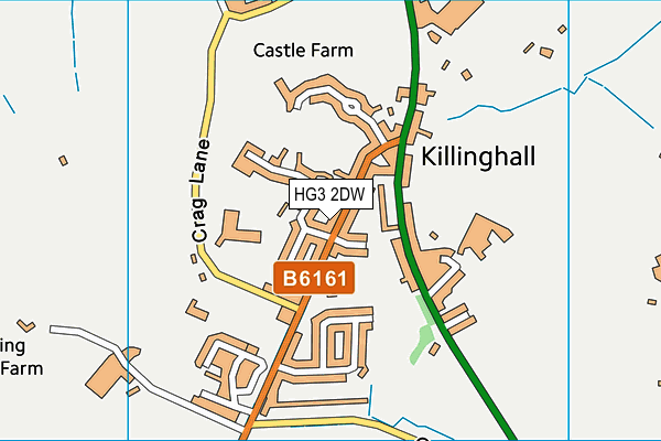 Killinghall Village Hall map (HG3 2DW) - OS VectorMap District (Ordnance Survey)
