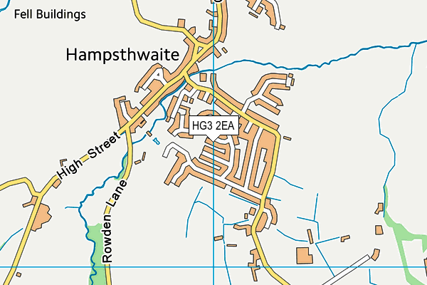 HG3 2EA map - OS VectorMap District (Ordnance Survey)