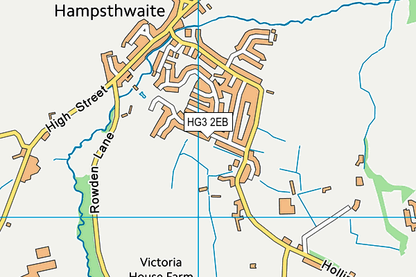 HG3 2EB map - OS VectorMap District (Ordnance Survey)
