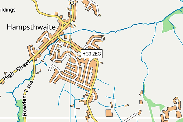 HG3 2EG map - OS VectorMap District (Ordnance Survey)