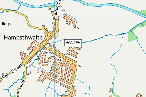 HG3 2EH map - OS VectorMap District (Ordnance Survey)