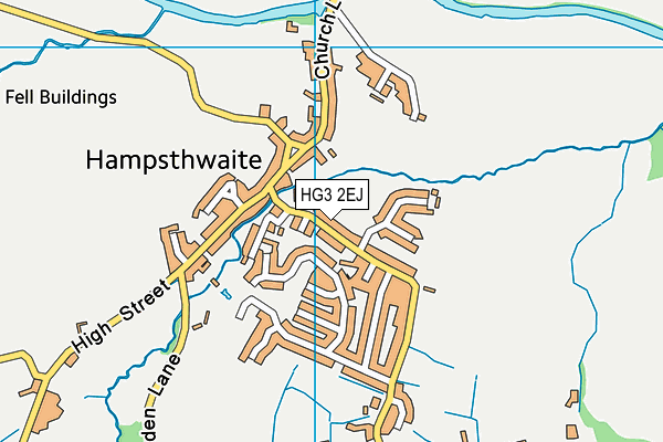 HG3 2EJ map - OS VectorMap District (Ordnance Survey)