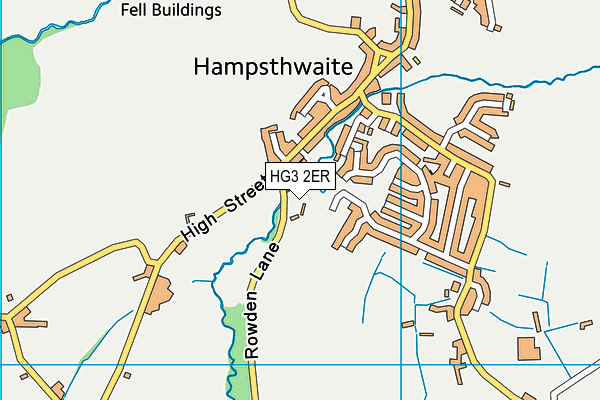 HG3 2ER map - OS VectorMap District (Ordnance Survey)