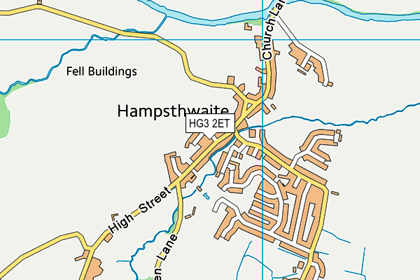 HG3 2ET map - OS VectorMap District (Ordnance Survey)