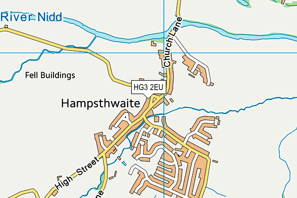 HG3 2EU map - OS VectorMap District (Ordnance Survey)