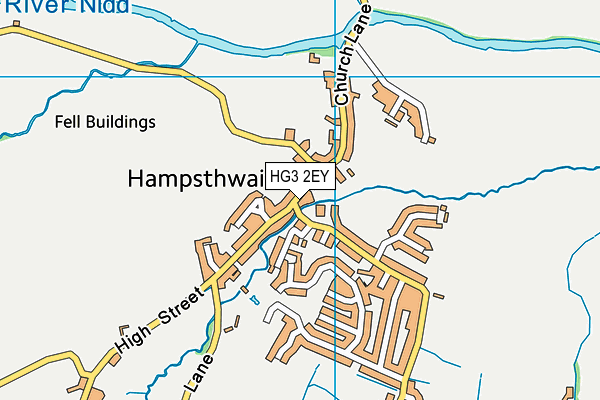 HG3 2EY map - OS VectorMap District (Ordnance Survey)
