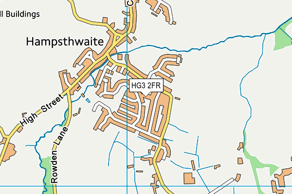 HG3 2FR map - OS VectorMap District (Ordnance Survey)