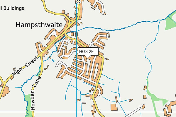 HG3 2FT map - OS VectorMap District (Ordnance Survey)