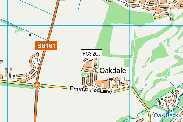 Queen Ethelburgas Community Park map (HG3 2GJ) - OS VectorMap District (Ordnance Survey)