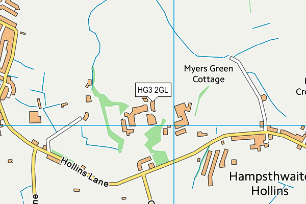 HG3 2GL map - OS VectorMap District (Ordnance Survey)