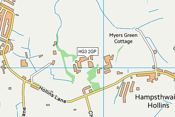 HG3 2GP map - OS VectorMap District (Ordnance Survey)