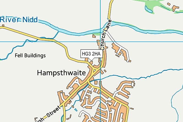 HG3 2HA map - OS VectorMap District (Ordnance Survey)