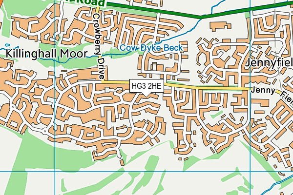 HG3 2HE map - OS VectorMap District (Ordnance Survey)
