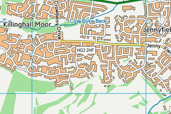 HG3 2HF map - OS VectorMap District (Ordnance Survey)