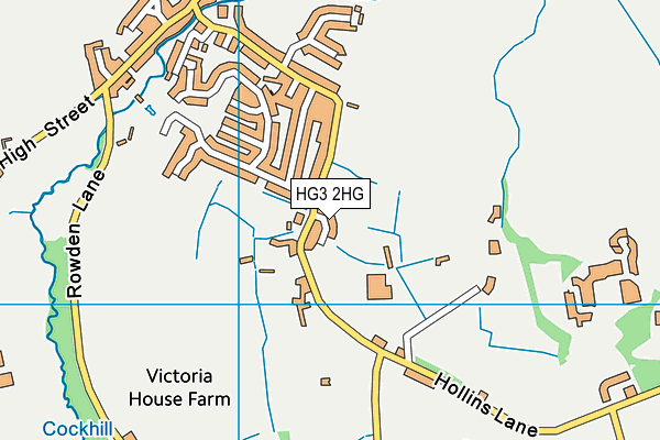 HG3 2HG map - OS VectorMap District (Ordnance Survey)