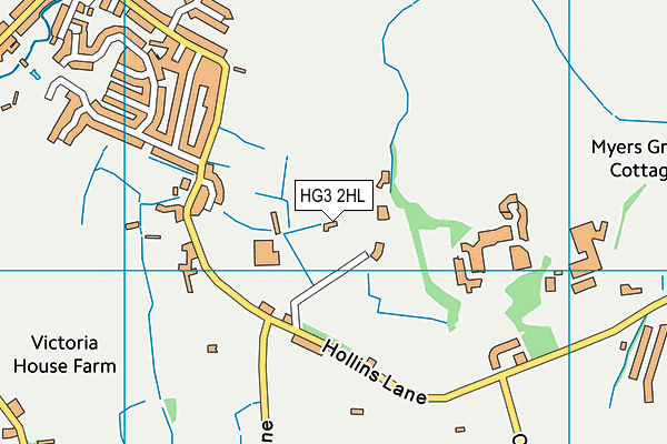 HG3 2HL map - OS VectorMap District (Ordnance Survey)