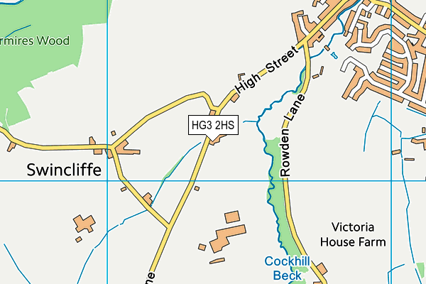 HG3 2HS map - OS VectorMap District (Ordnance Survey)