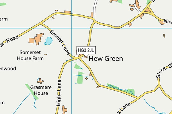 HG3 2JL map - OS VectorMap District (Ordnance Survey)