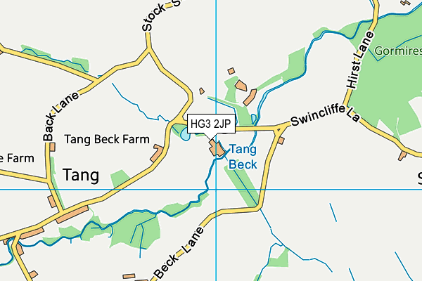 HG3 2JP map - OS VectorMap District (Ordnance Survey)