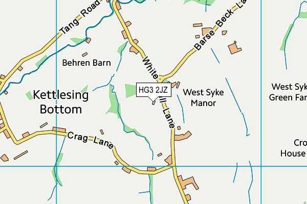 HG3 2JZ map - OS VectorMap District (Ordnance Survey)