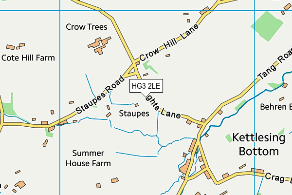 HG3 2LE map - OS VectorMap District (Ordnance Survey)