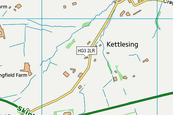 HG3 2LR map - OS VectorMap District (Ordnance Survey)