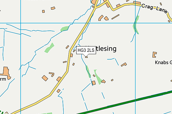 HG3 2LS map - OS VectorMap District (Ordnance Survey)
