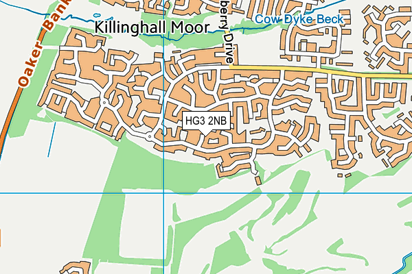 HG3 2NB map - OS VectorMap District (Ordnance Survey)