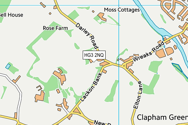 HG3 2NQ map - OS VectorMap District (Ordnance Survey)