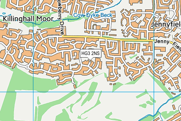 HG3 2NS map - OS VectorMap District (Ordnance Survey)